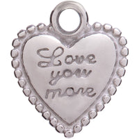 Love You More Heart silver