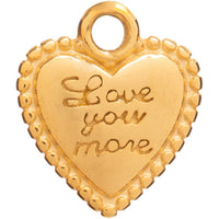 Love You More Heart gold