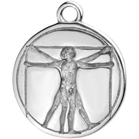 Da Vinci's Vitruvian Man silver