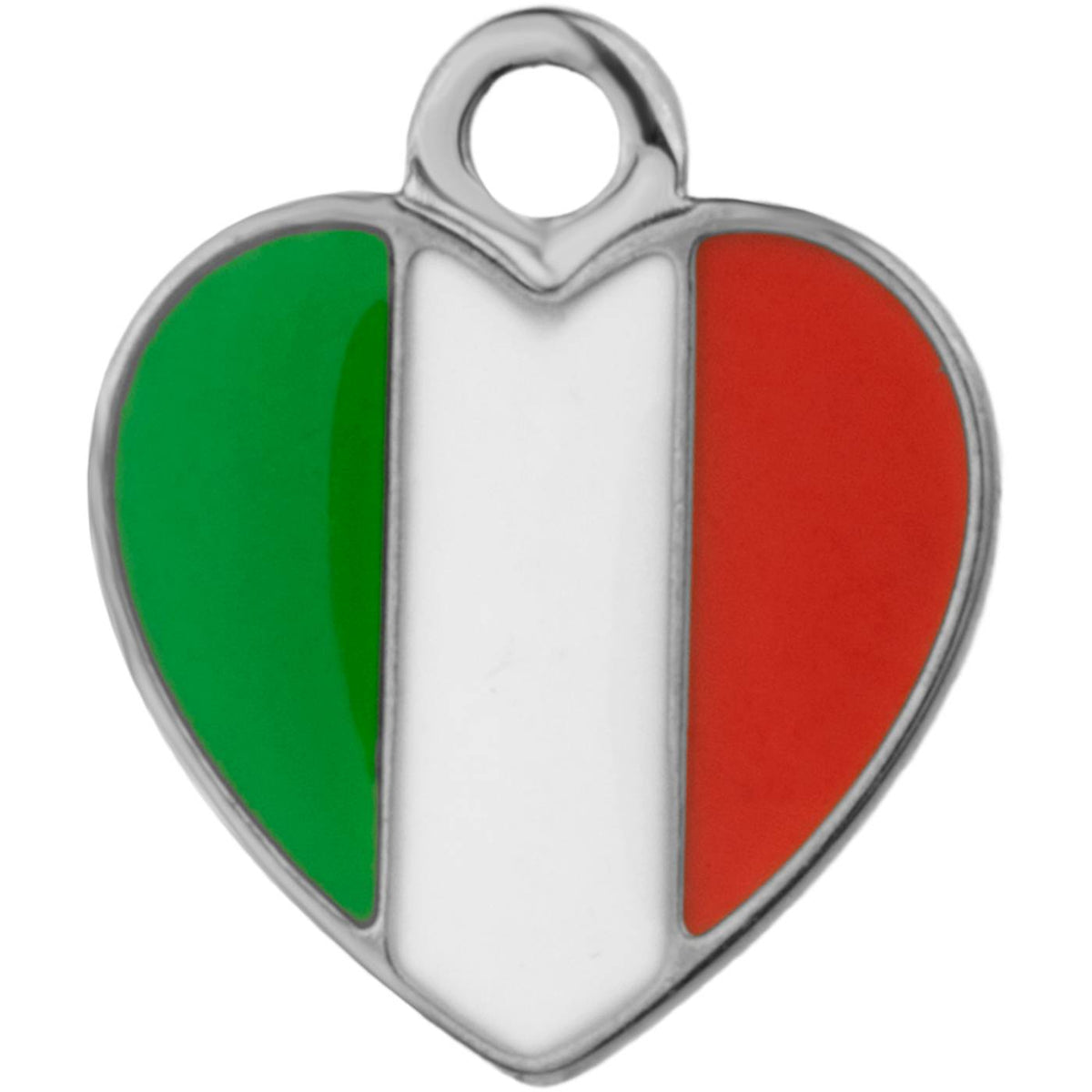 Silver Italian Heart
