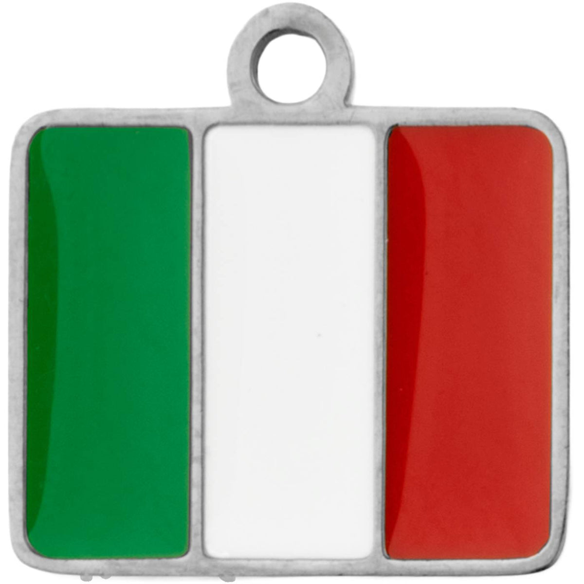 Silver Italian Flag