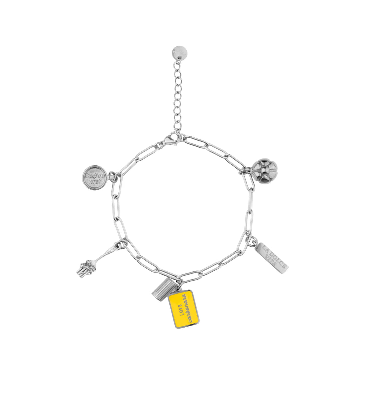 Carbonara Lover Classic Bracelet - Silver