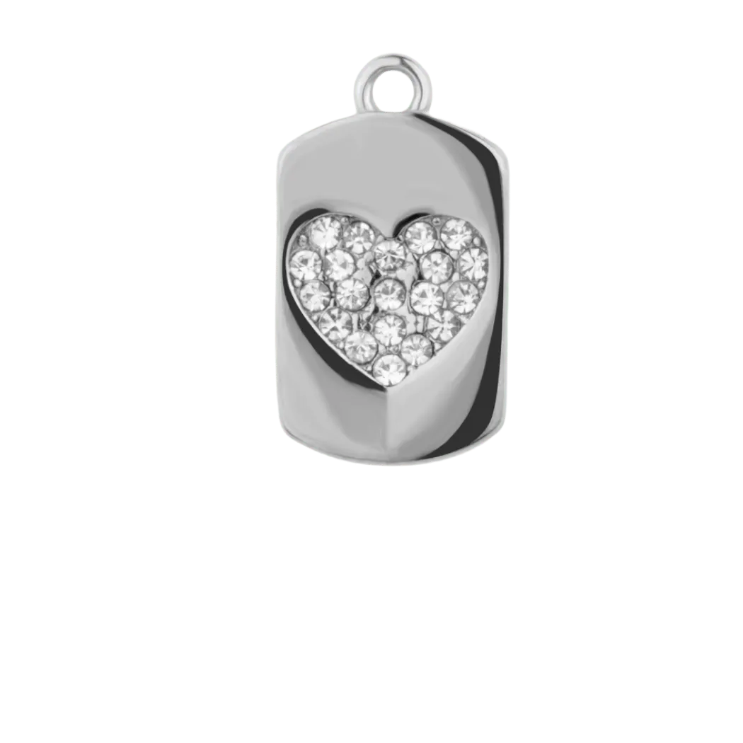 Silver Glittery Heart Medal (configurator)