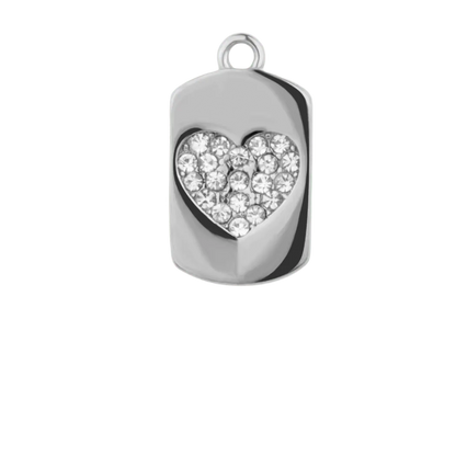 Silver Glittery Heart Medal (configurator)