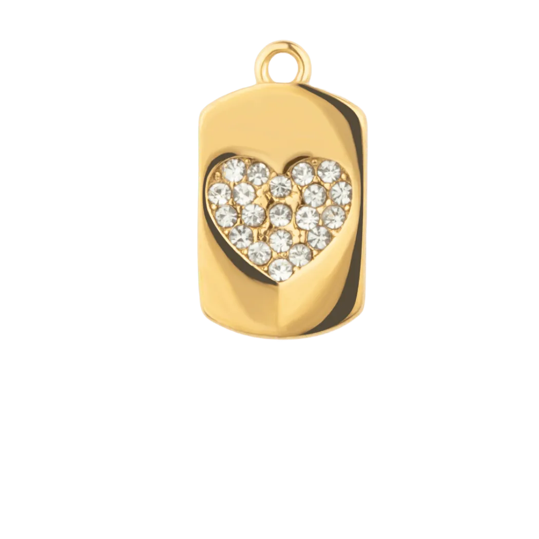 Gold Glittery Heart Medal (configurator)