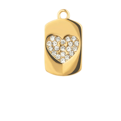 Gold Glittery Heart Medal (configurator)