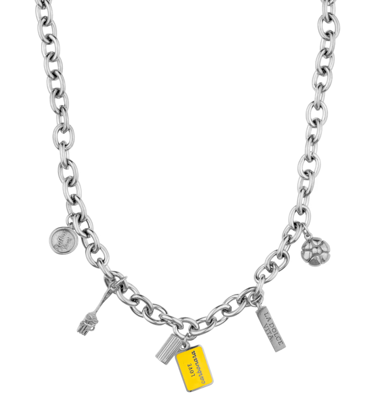 Carbonara Lover Maxi Necklace - Silver