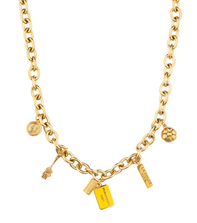 Carbonara Lover Maxi Necklace - Gold