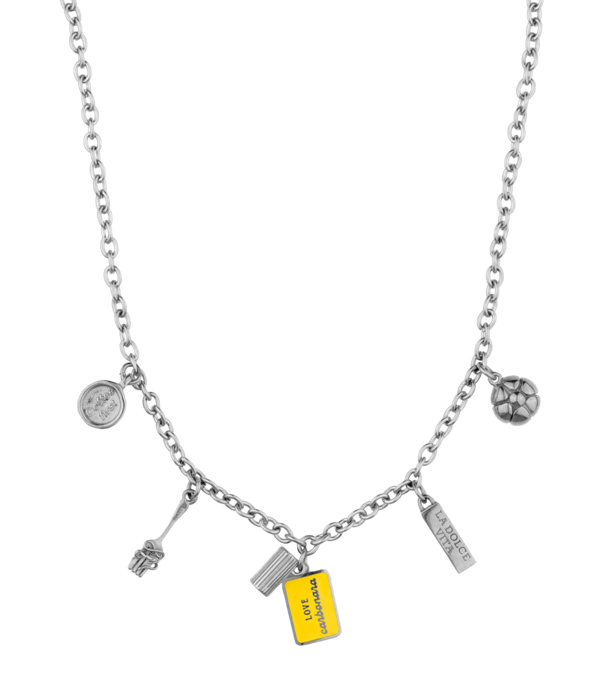 Carbonara Lover Mini Necklace - Silver