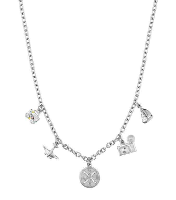 Travel Mini Necklace - Silver