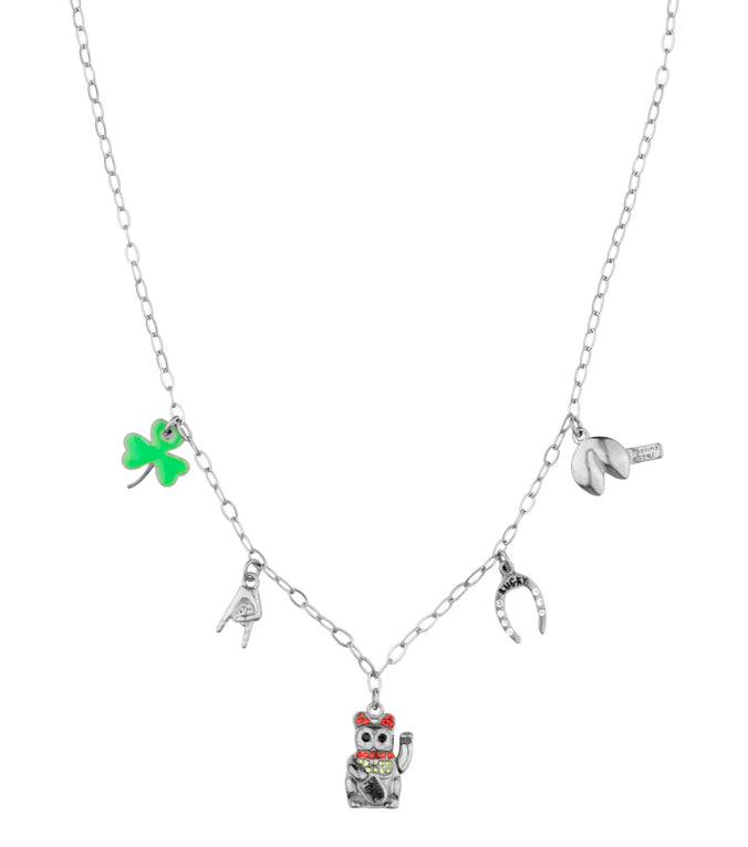 Lucky Ro-Ro Necklace - Silver