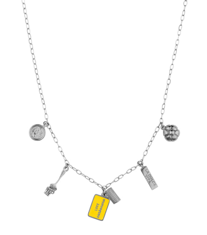 Carbonara Lover Ro-Ro Necklace - Silver