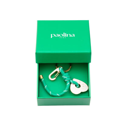 Paolina Roma Heart Keychain in signature colors, bag and keys charm